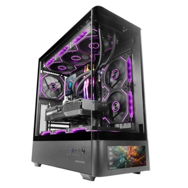 *Caja ordenador mars gaming mclcdpro atx pantalla 7.2 pulgadas cristal templado negra