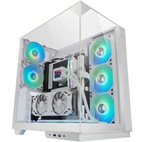*Caja ordenador gaming mars gaming mc3gf atx frgb cristal templado blanco