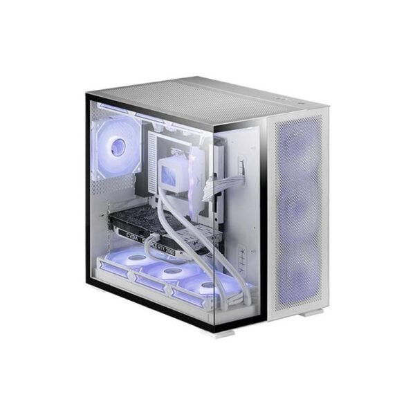 *Caja ordenador mars gaming mcnova2 e - atx argb cristal templado blanco