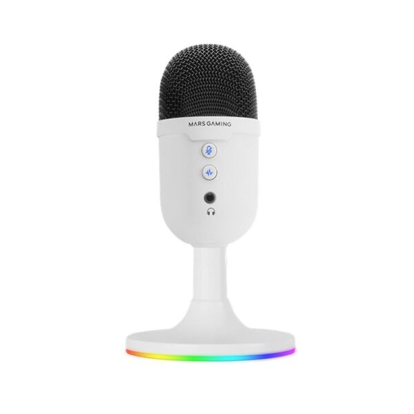 *Microfono compacto mars gaming mmiccx usb blanco
