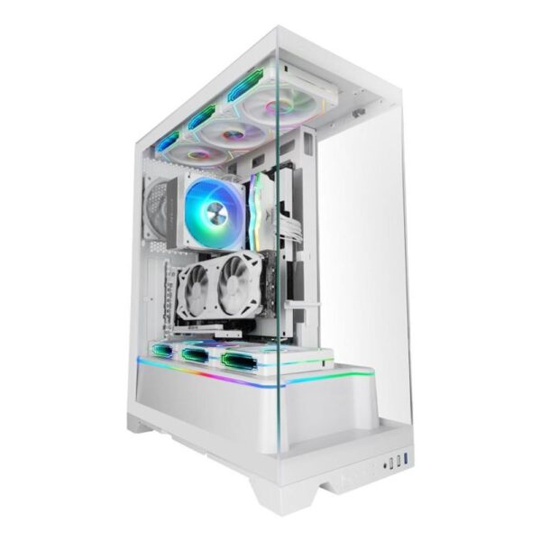 *Caja ordenador mars gaming mcprismaw atx cristal templado blanco