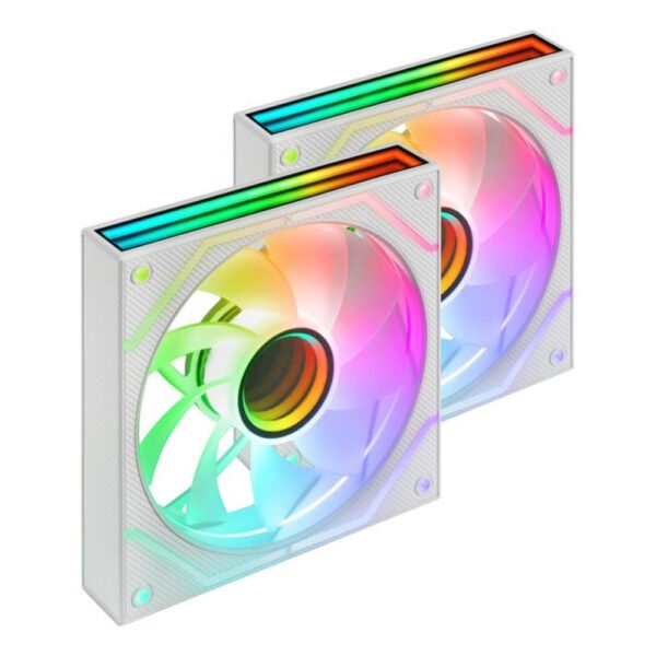 *Ventilador caja mars gaming mf3dprox2rw argb 2x 120mm blanco