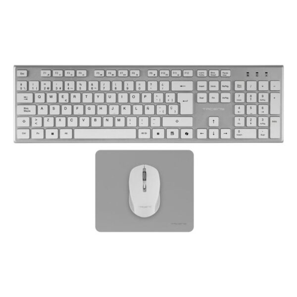 *Teclado + raton gaming tacens zenith low profile inalambrico blanco