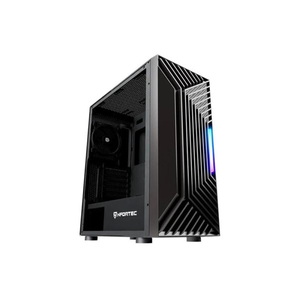 *Caja ordenador gaming nfortec nervia atx argb cristal templado negra