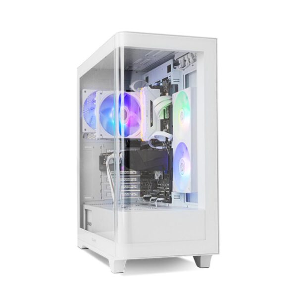 *Caja ordenador gaming nox hummer ether atx argb cristal templado blanca