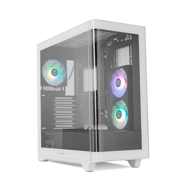 *Caja ordenador gaming nox hummer ether atx argb cristal templado negro - blanco