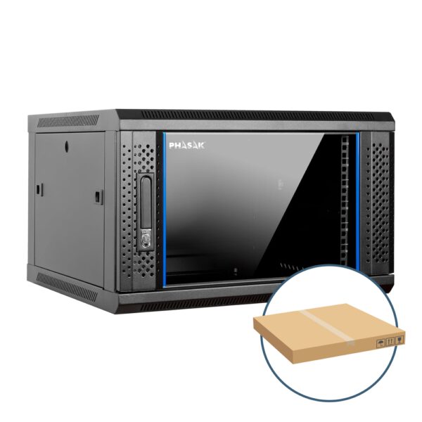 *Armario rack mural 19 pulgadas phasak pro 6u 600x450 desmontado (envio flat pack)