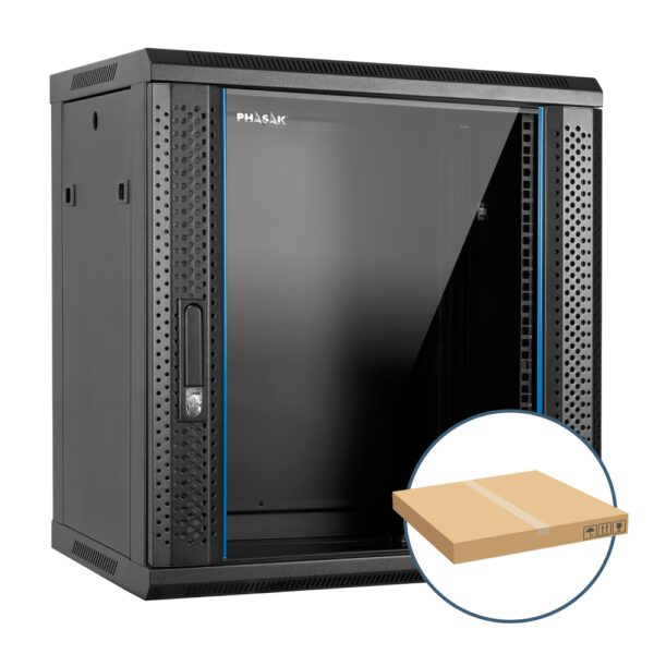 *Armario rack mural 19 pulgadas phasak pro 12u 600x450 desmontado (envio flat pack) (incluyen 2 vent bolsa tornilleria)