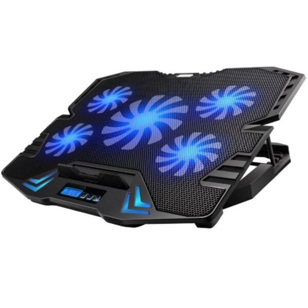 *Soporte - base refrigeracion para ordenador portatil ewent ew1259 - 5 ventiladores - hub 2 puertos - hasta 17 pulgadas