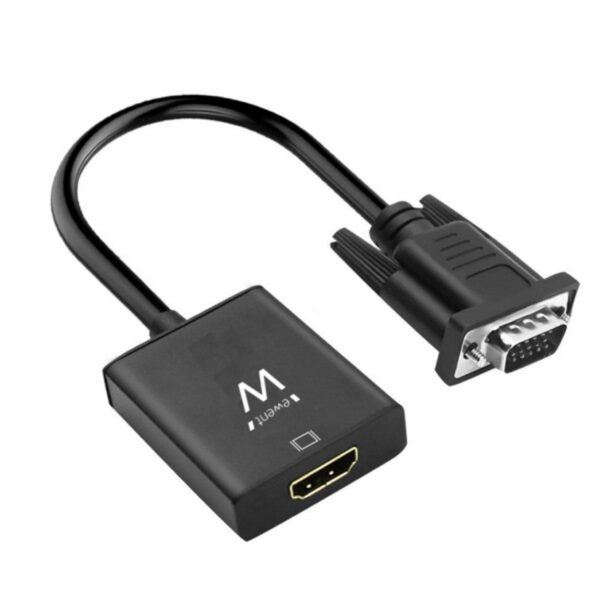 *Cable adaptador ewent vga a hdmi con audio - macho - hembra
