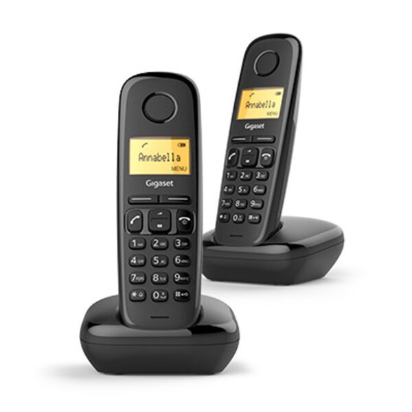 *Telefono fijo inalambrico gigaset a170 duo negro 50 numeros agenda -  10 tonos