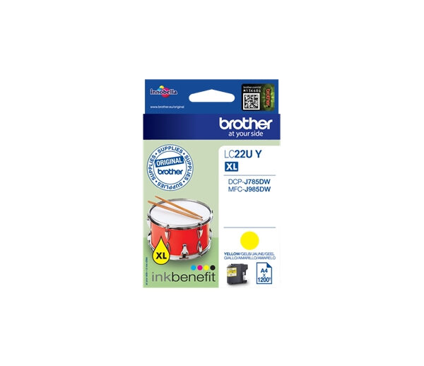 *Cartucho tinta brother lc22umbp magenta hasta 1200 paginas