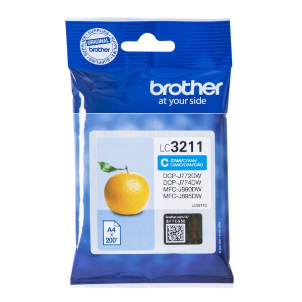 *Cartucho tinta brother lc3211c cian 200 paginas