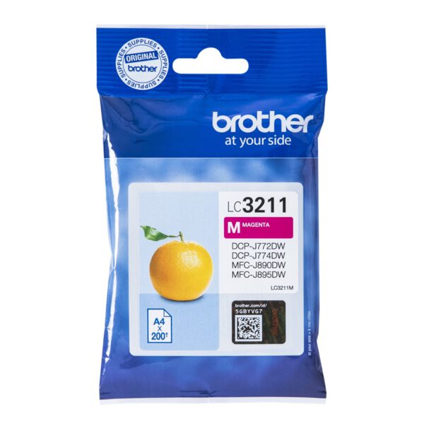 *Cartucho tinta brother lc3211m magenta 200 paginas