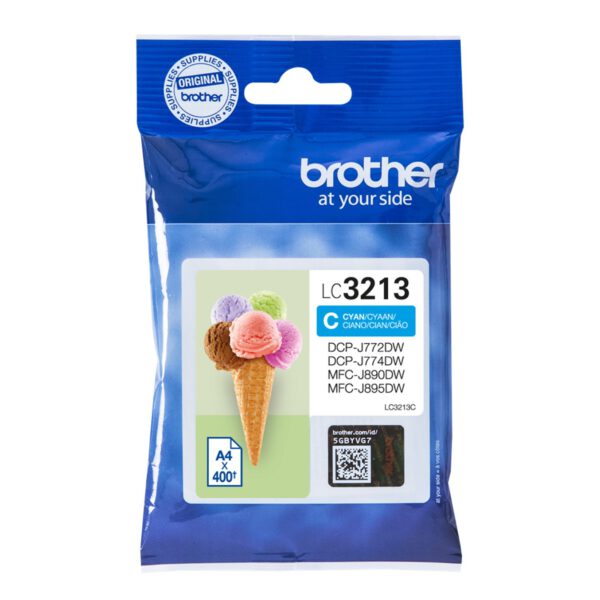 *Cartucho tinta brother lc3213c cian 400 paginas