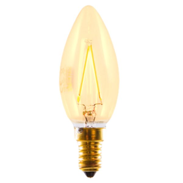 *Bombilla led silver electronic filamento edison vela 3w=20w -  e27 -  2.200k -  320º -  300 lm -  luz extra calida -  a++