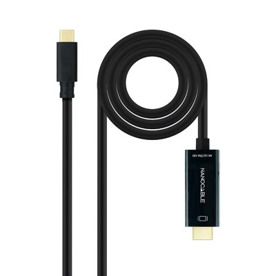 *Cable nanocable conversor usb tipo c a hdmi usb tipo c - mhdmi - m negro 1.8 m