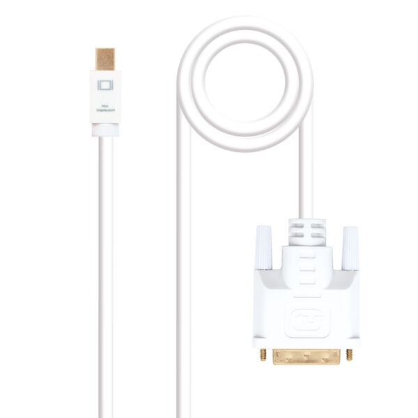 *Cable nanocable conversor mini dp a dvi mini dp - m -  dvi - m blanco 2.0 m