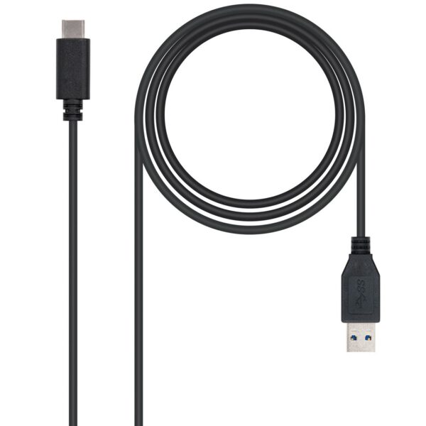 *Cable nanocable conversor usb 3.1 gen2 a usb tipo c macho - macho negro 1m
