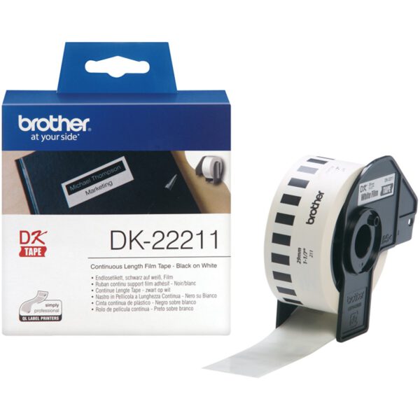 *Etiquetas cinta continua brother blanca dk22211 29mm