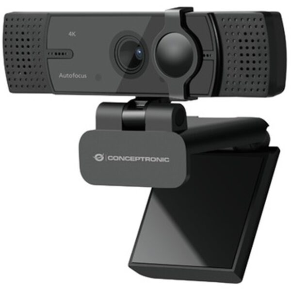 *Webcam 4k conceptronic amdis07b 8.3mp -  4k ultra hd - usb - angulo vision 80º - enfoque automatico - doble microfono integrado