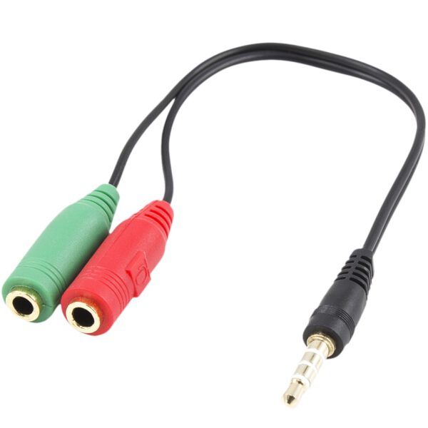 *Cable adaptador de audio ewent jack 3.5mm macho a jack 3.5mm hembra x2 negro 0.15m