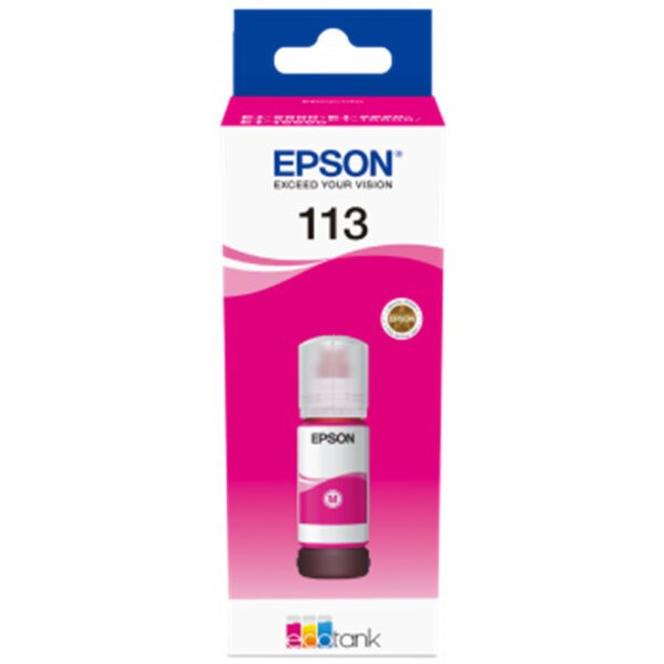 *Cartucho tinta epson 113 ecotank pigment c13t06b340 magenta ink bottle