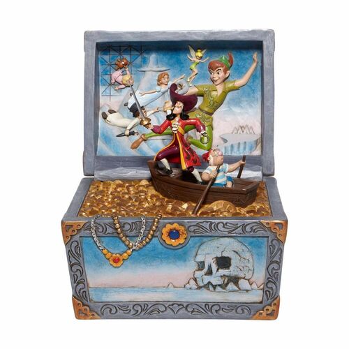 *Figura enesco disney peter pan cofre del tesoro peter pan garfio & compañia