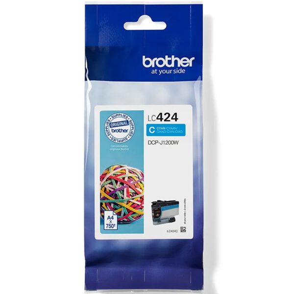*Cartucho tinta brother lc424c cian 750 paginas