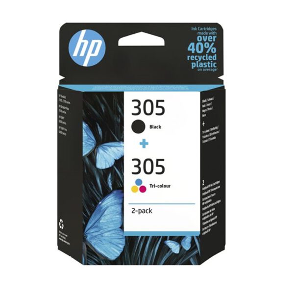 *Pack 2 cartucho tinta hp 305 negro y color 1255 23xx 27xx 41xx deskjet plus 41xx envy 60xx 6420 envy pro 64xx