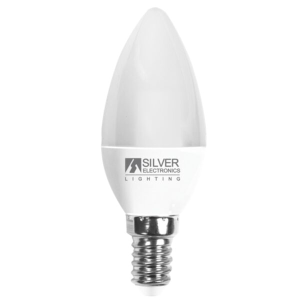 *Bombilla led decorativa silver electronic vela 7w=70w -  e14 -  5000k -  620 lm -  luz fria -  a+