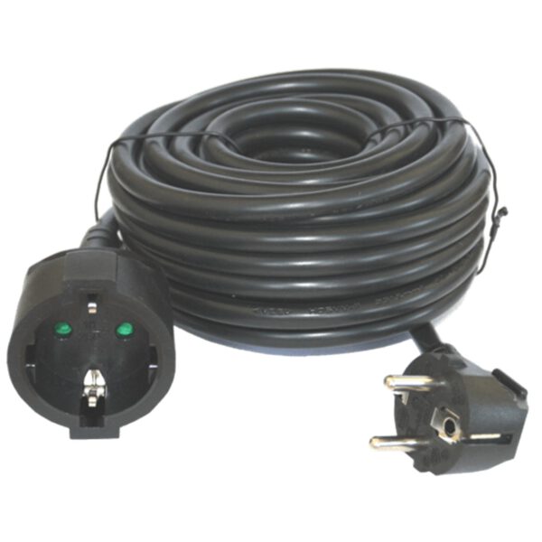 *Cable prolongador de corriente silver electrics 3m -  3x 1.5mm -  250v -  16a -  3.500w negro