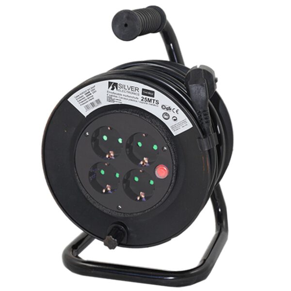 *Regleta alargadera enrollacables 4 tomas -  50m -  16a -  250v -  3x1.5mm -  color negro