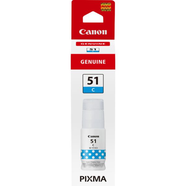 *Cartucho tinta canon cian gi - 51c 70ml 7700 paginas