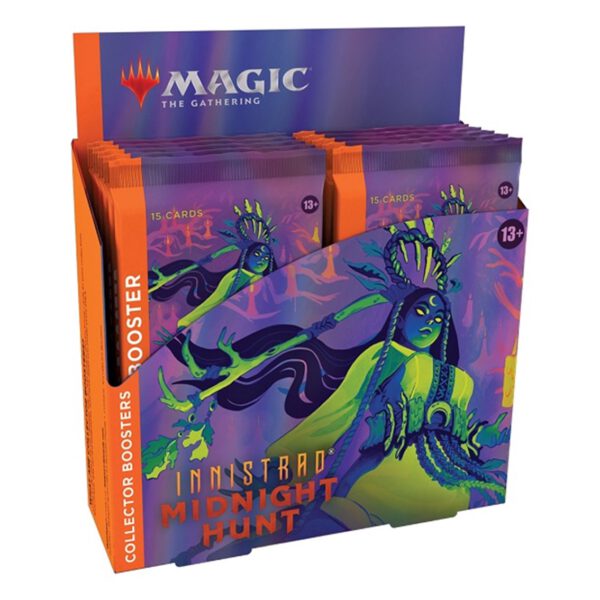 *Juego de cartas collector booster wizards of the coast magic the gathering midnight hunt 12 sobres ingles
