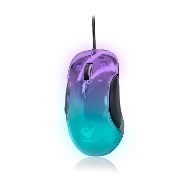 *Ratón gaming phoenix banshee transparente rgb 10000 dpi con cable