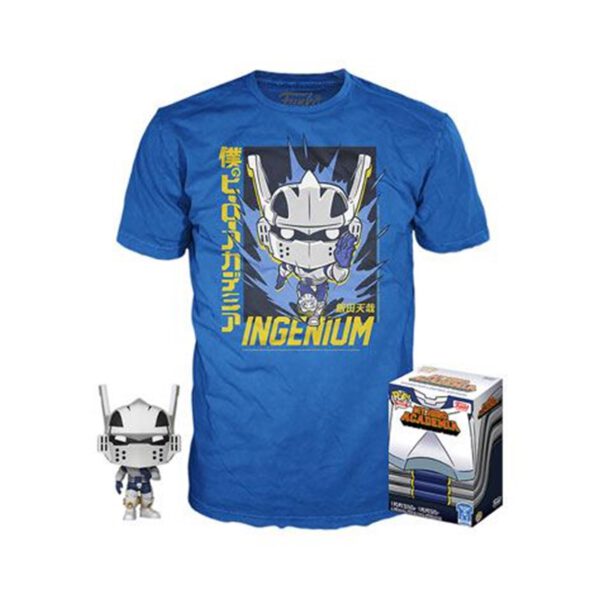 *Pop & tee my hero academia tenya iida ingenium (full mech suit) funko + camiseta talla xl