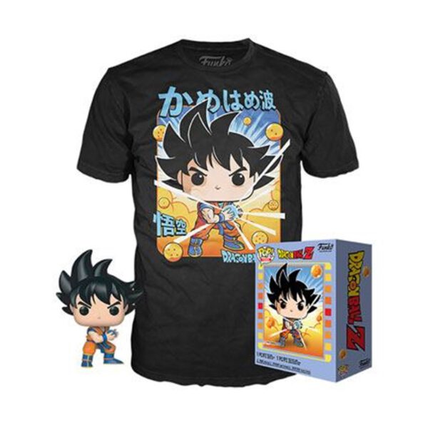 *Pop & tee dragon ball z goku kamehameha funko + camiseta talla l ut - 56667l