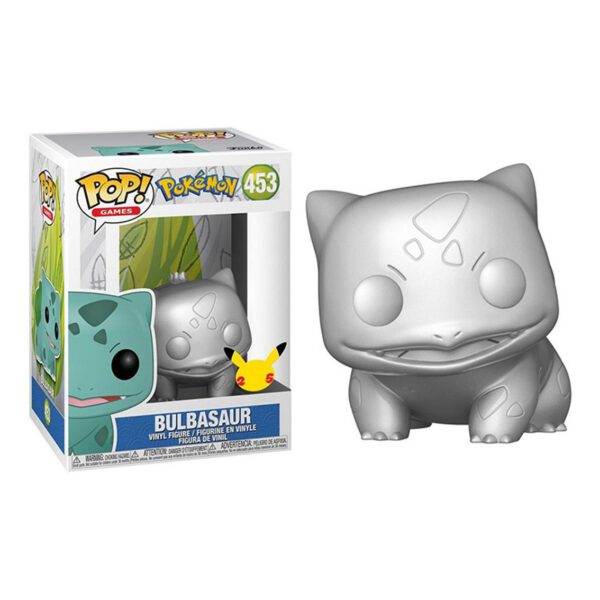*Funko pop jumbo pokemon s6 bulbasaur plateado efecto metalico 10 pulgadas edicion especial exclusivo 59874