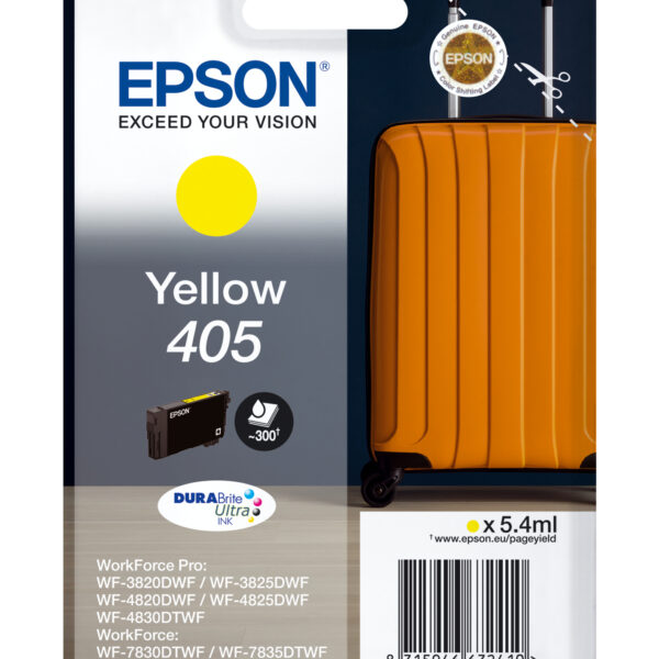 *Cartucho tinta epson c13t05g44010 singlepack amarillo 405 durabrite ultra ink