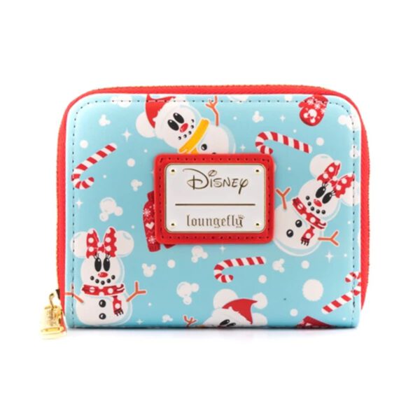 *Monedero loungefly disney minnie y mickie muñecos de nieve aop