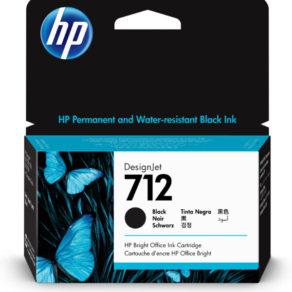 *Cartucho tinta hp 712 - 3ed70a -  38 ml -  t210 -  t230 -  t250 -  t630 -  t650 -  negro