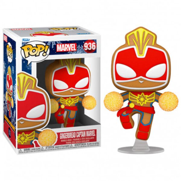 *Funko pop marvel navidad galleta jengibre capitana marvel 50661