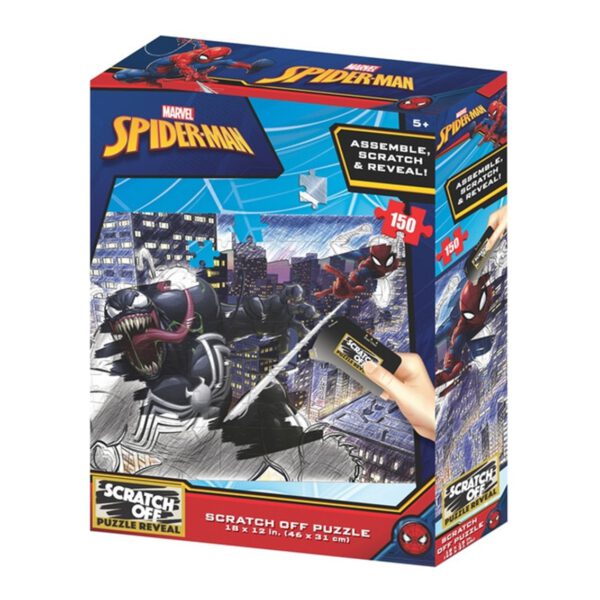 *Puzzle para rascar prime 3d marvel spiderman vs venom 150 piezas