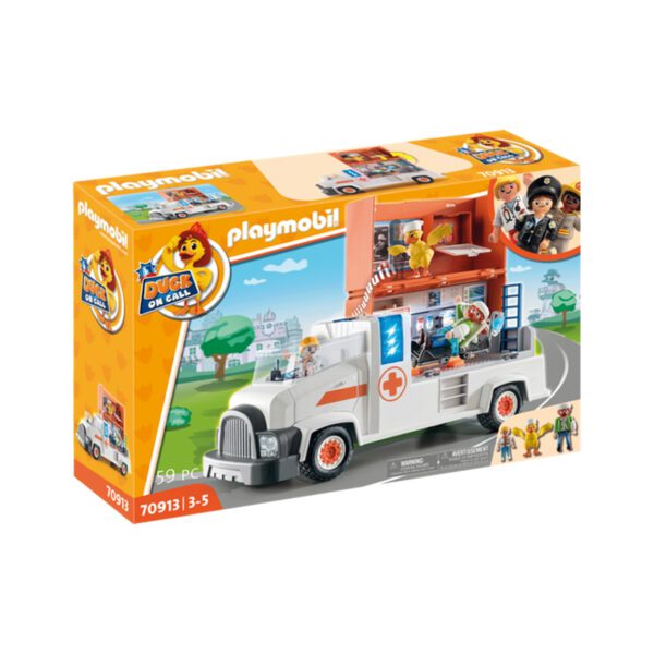 *Playmobil duck on call camion ambulancia