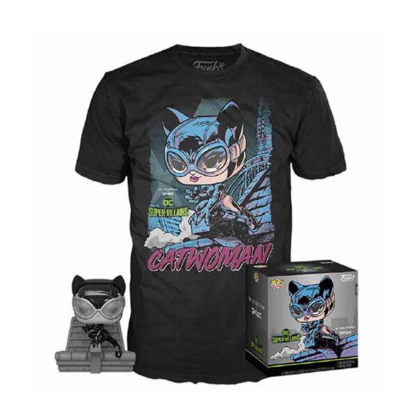 *Pop & tee dc jim lee catwoman funko + camiseta talla xl