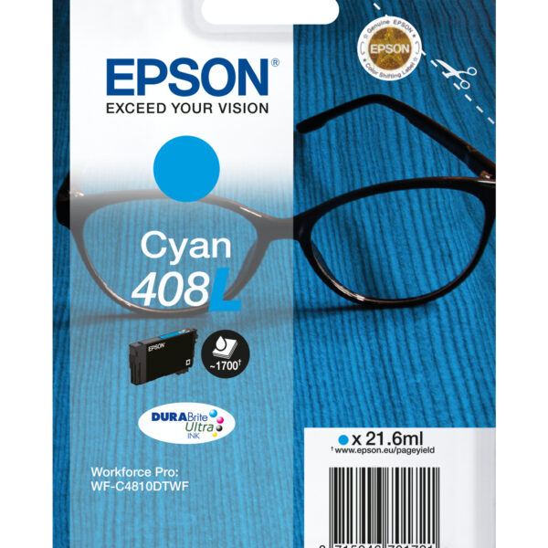 *Cartucho tinta epson 408l cian durabrite 408l ultra ink
