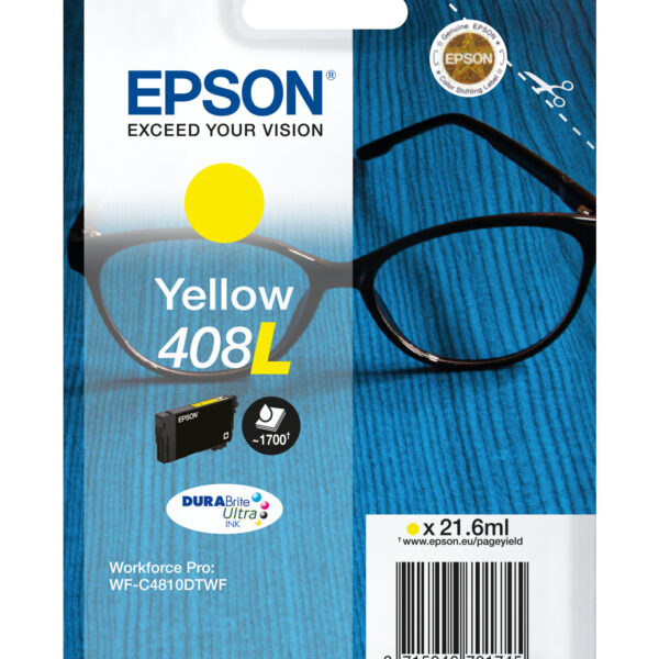 *Cartucho tinta epson 408l amarillo durabrite 408l ultra ink