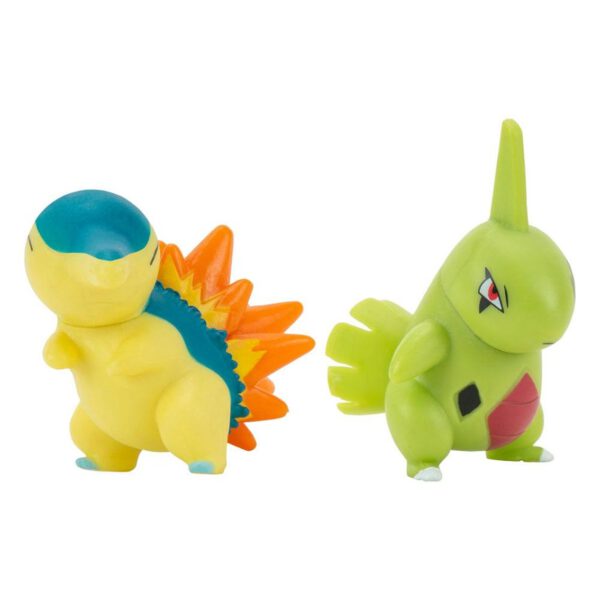 *Pack de 2 figuras jazwares pokemon batalla cyndaquil & larvitar 5 cm
