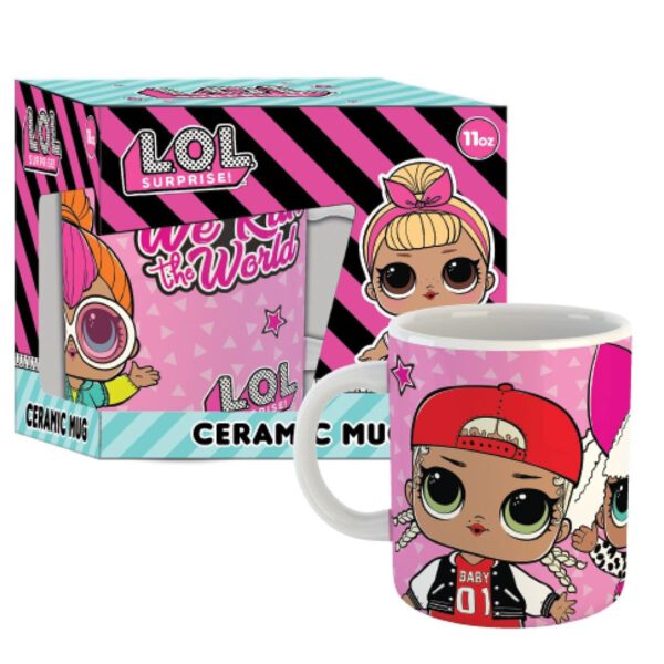 *Taza gb eye lol surprise ceramica en caja de regalo rosa